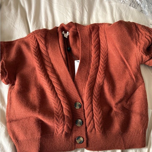 Rust Button-Up Cardigan for love and lemons - Picture 2 of 3